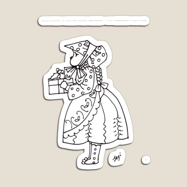 Little bonnet girl Magnet