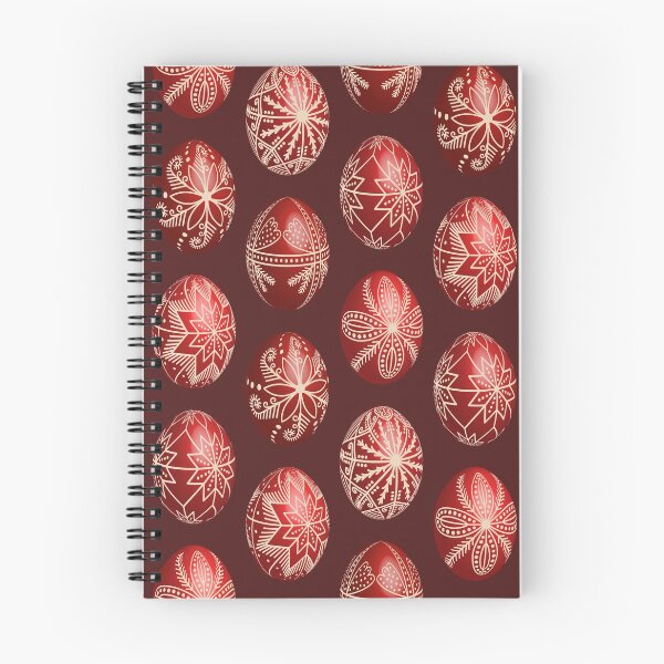 Item preview, Easter eggs 3D hand-drawn Pysanka lace on deep red designed and sold by Dana Du.