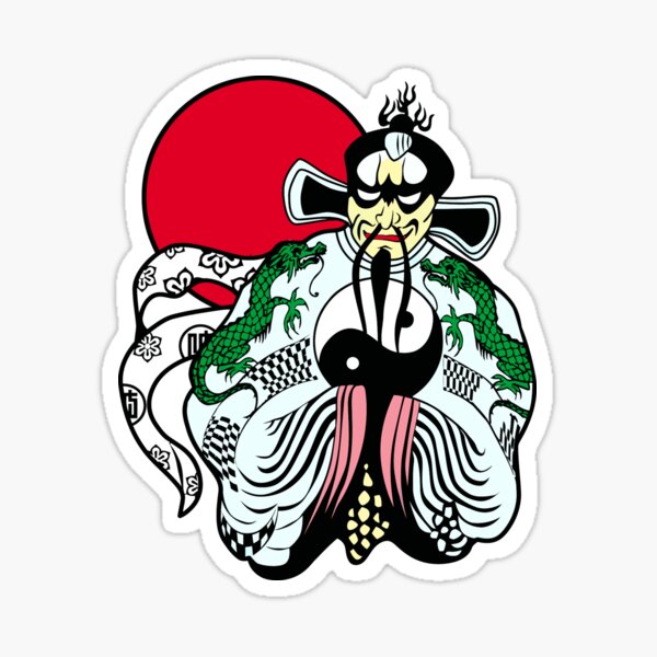 Fu Manchu Sticker