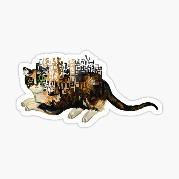 glitch tortoiseshell Sticker
