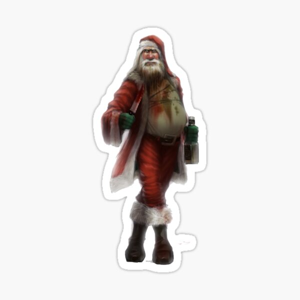 Evil Christmas Elf Troll Cartoon Kids Gift Car Bumper Vinyl Sticker Decal  4X5