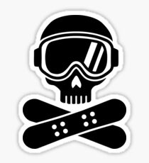 Snowboard skull goggles Sticker