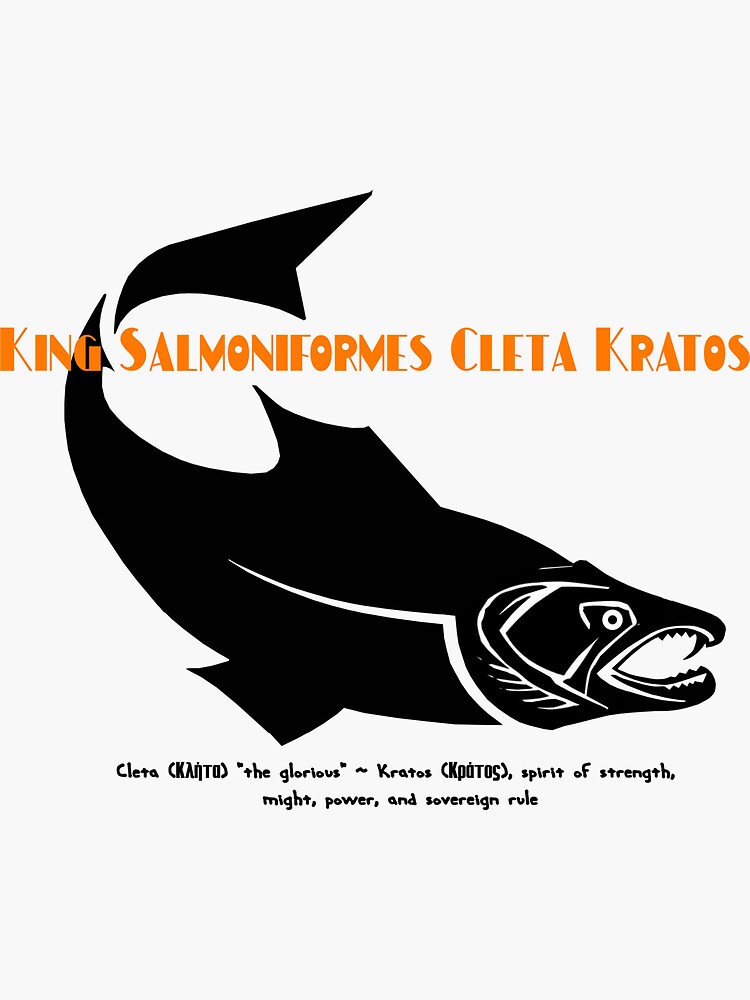 "KING SALMON" Sticker for Sale by EDROMAXIMUS Redbubble
