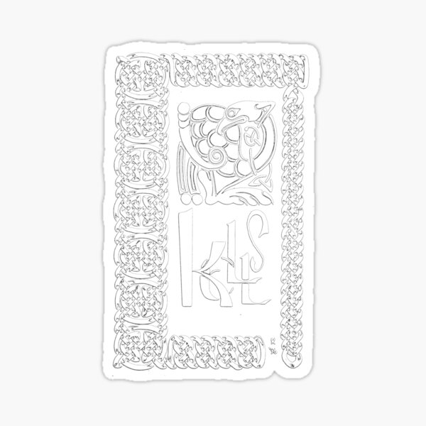 Artikel-Vorschau von  Umrandet von eiförmigen keltischen Knoten, die aus verschiedenen frühmittelalterlichen Quellen stammen, designt und verkauft von CapallGlas.
