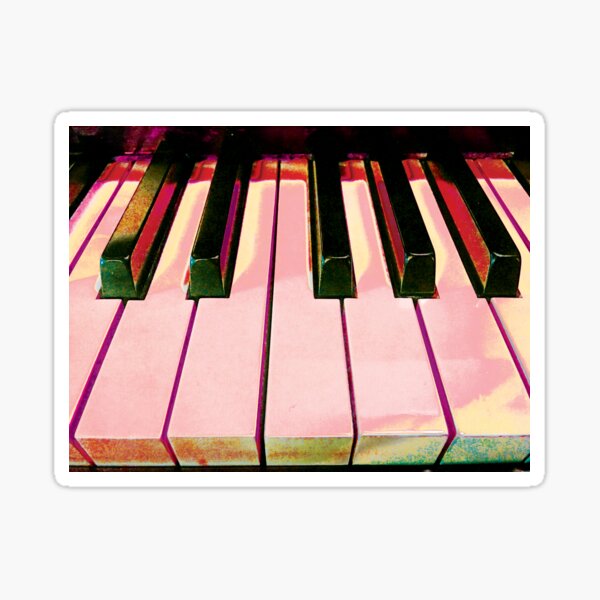 Hypnotic Pink Piano Keys by Jerald Simon (Music Motivation) - musicmotivation.com Sticker