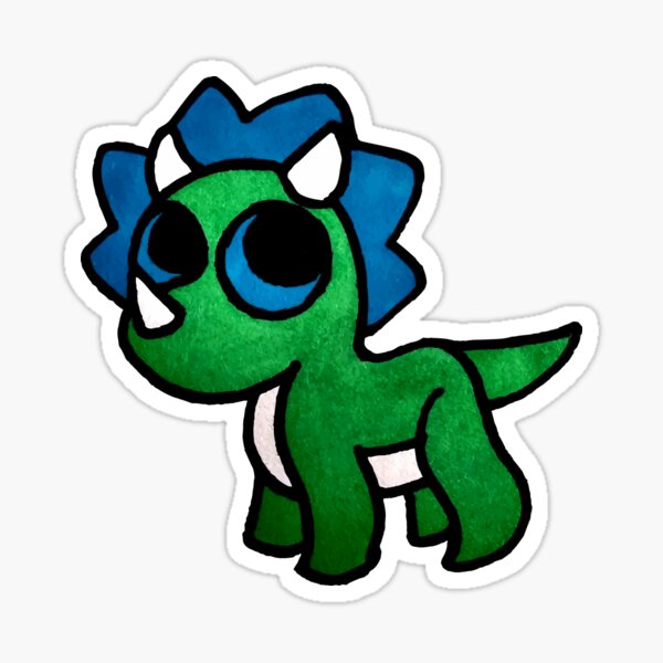 Sebastian The Friendly Dinosaur Sticker