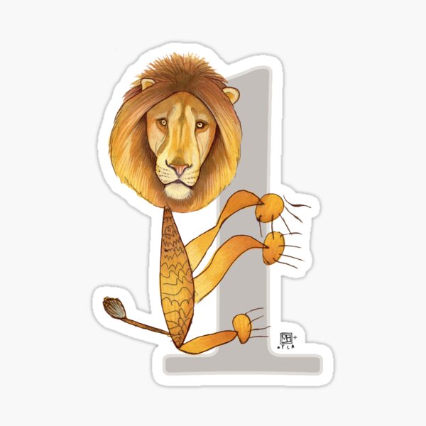 L is for LION Sticker