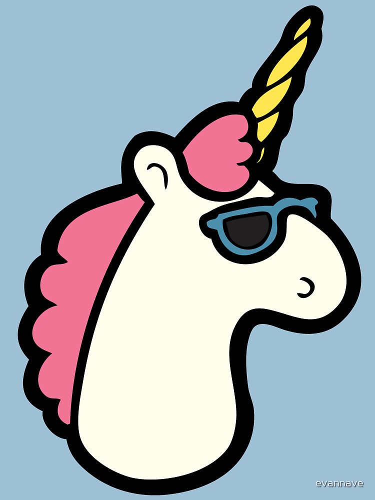 Unicorns Are Cool Pattern - Multi by evannave