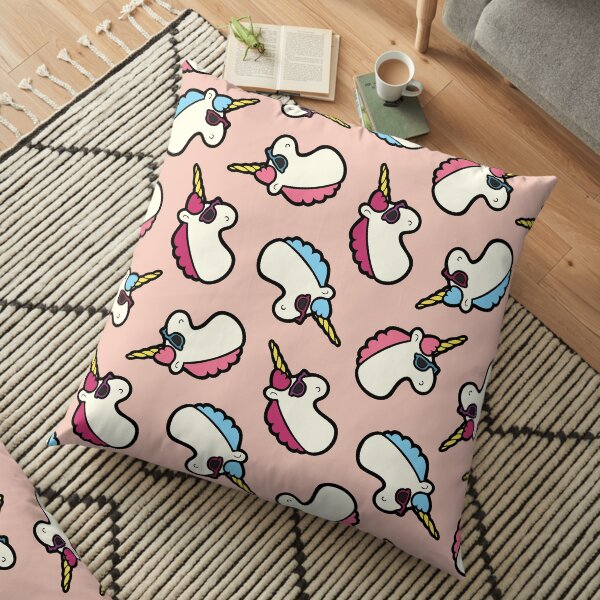Unicorns Are Cool Pattern - Multi Floor Pillow