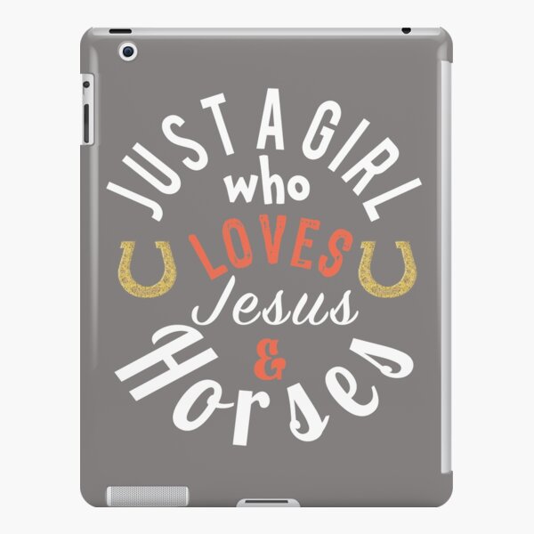 jesus and horses DArk iPad Snap Case