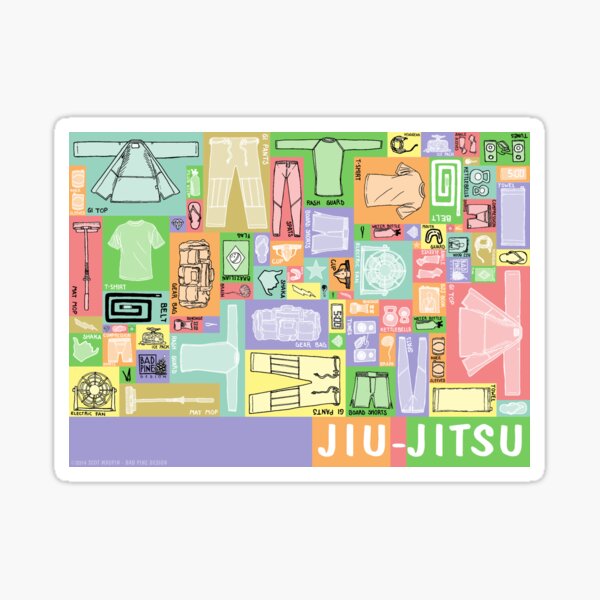 Jiu-Jitsu Gear Layout Sticker