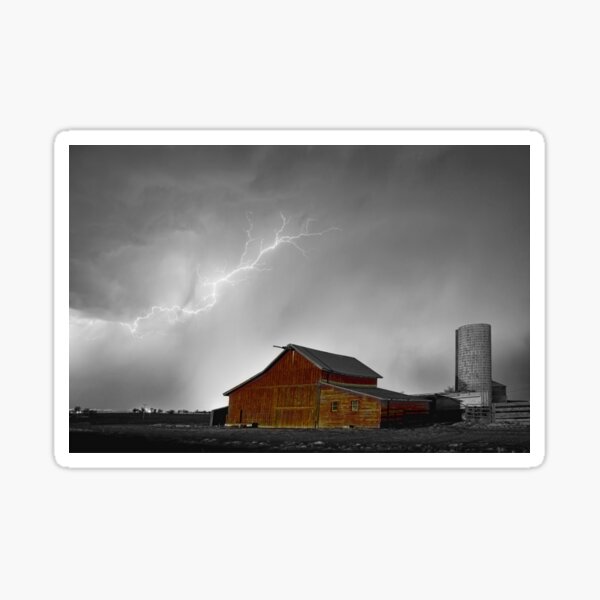 Watching The Storm From The Farm BWSC Sticker