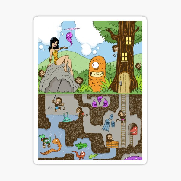 Furkini Atoll Forest Sticker