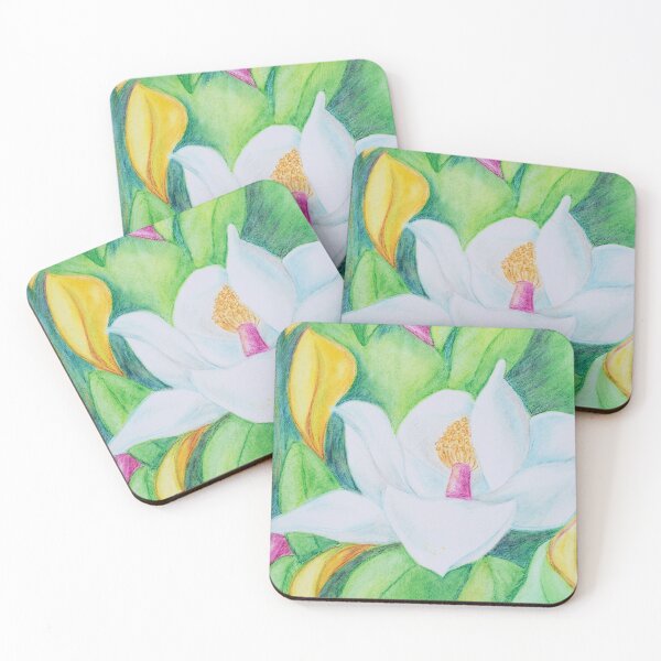 Item preview, "Murrel Magnolia" Oil Pastel and Color Pencil  designed and sold by Jessica Tomaino.