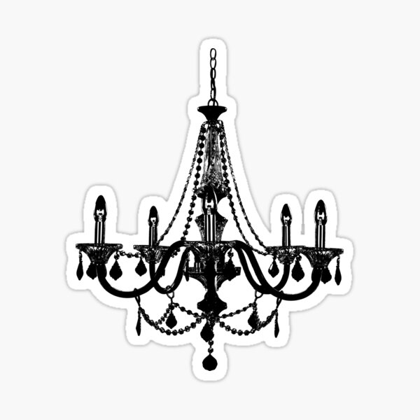 Black Chandelier Sticker