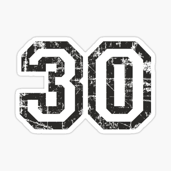 Oppositie Oeps Goot Number 30 Vintage 30th Birthday Anniversary" Sticker for Sale by  theshirtshops | Redbubble