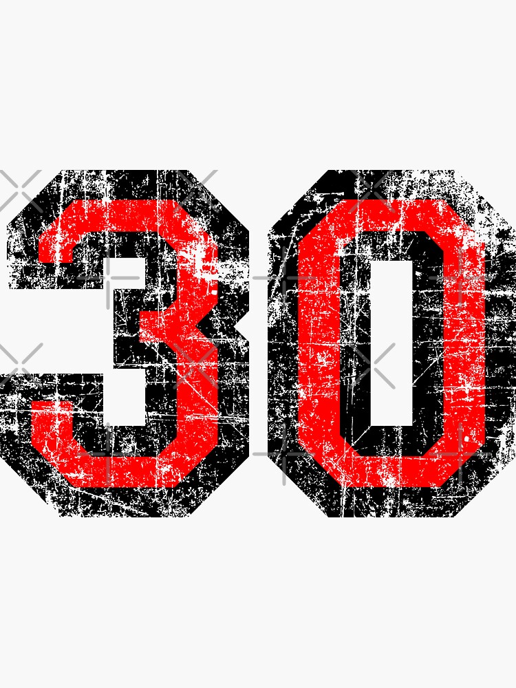 Number 30 Vintage 30th Birthday Anniversary
