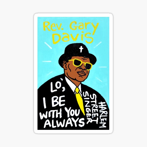 Rev. Gary Davis Blues Folk Art Sticker