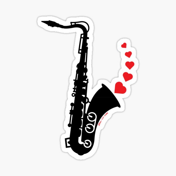 Sax and Love Sticker