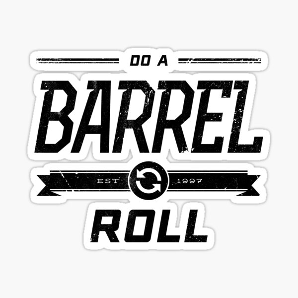 do a barrell roll Sticker for Sale by Sinovius