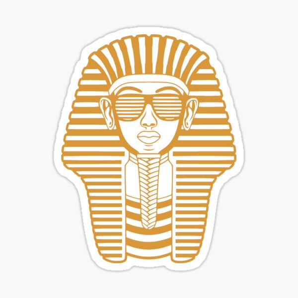 King Tut Egypt Pharaoh Shutter Shades Sticker