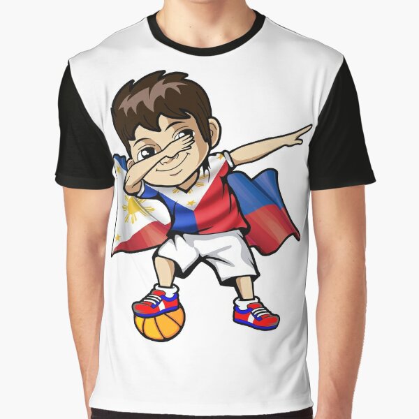 Dabbing Boy Philippine Flag Basketball Meme Jersey T-Shirt T-Shirt