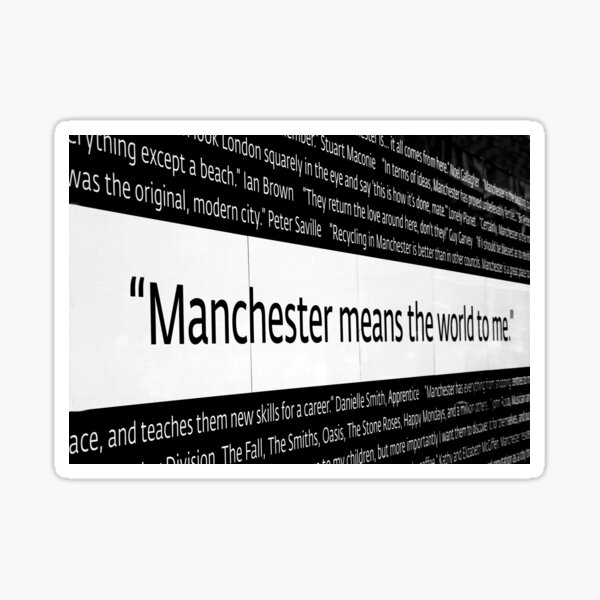 Manchester means the world to me Sticker