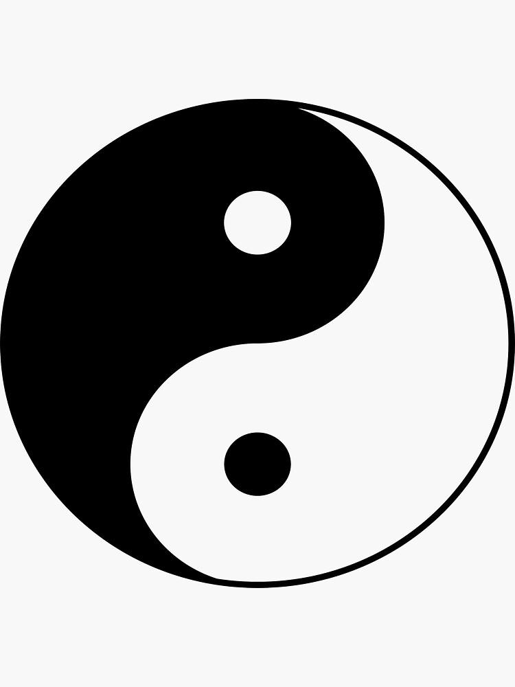90's Grunge Hippie Peace Black and White Ying Yang Symbol 90's Grunge Hippie Peace Black and White Ying Yang Symbol