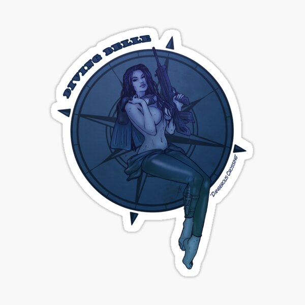 Diving Belle Sticker