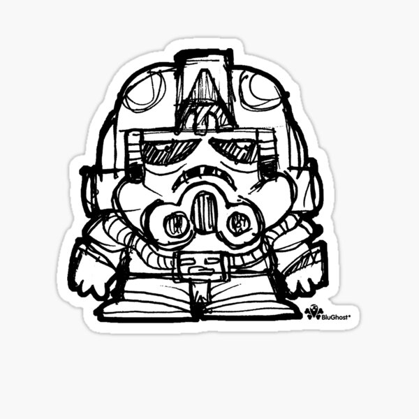 Vista previa del artículo con la obra «MiniWars: Sketch AtAt Driver», diseñado y vendido por Ryan Spencer.