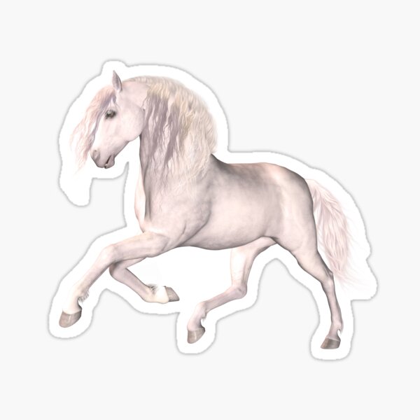 White Horse Sticker