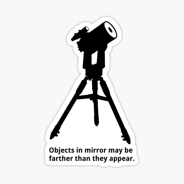 Item preview, Objects in mirror (large, black) designed and sold by cafuego.
