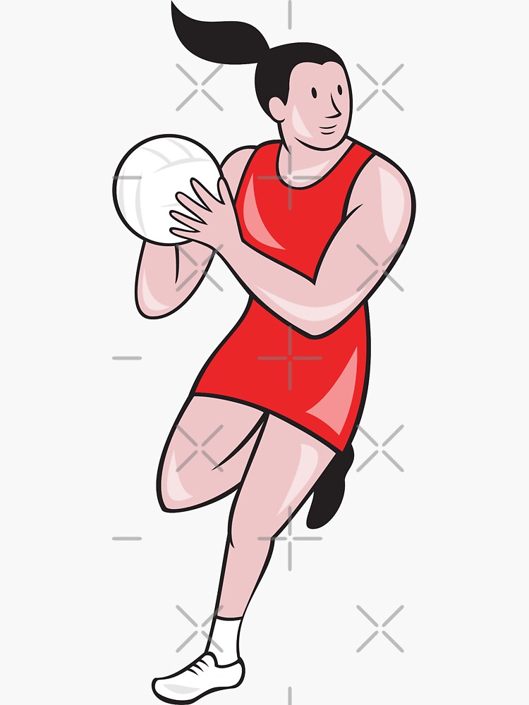 Player Catching Ball Isolated Cartoon" Sticker for Sale by