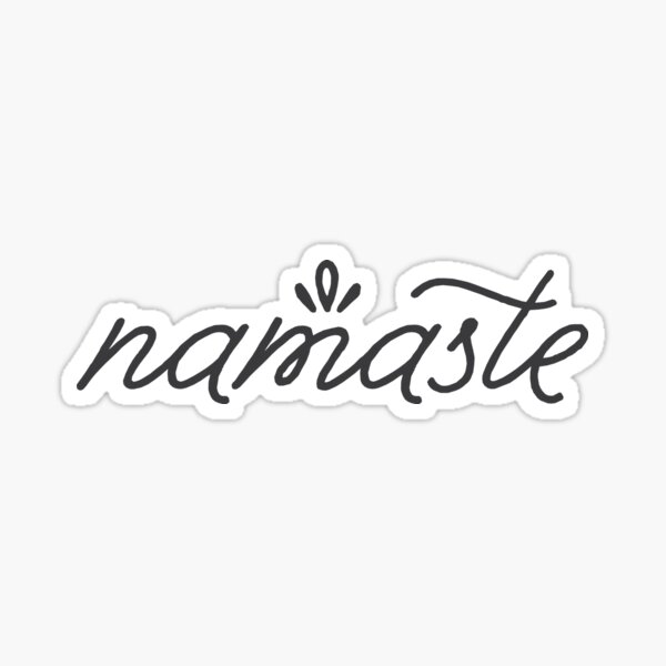 Namaste grey Sticker