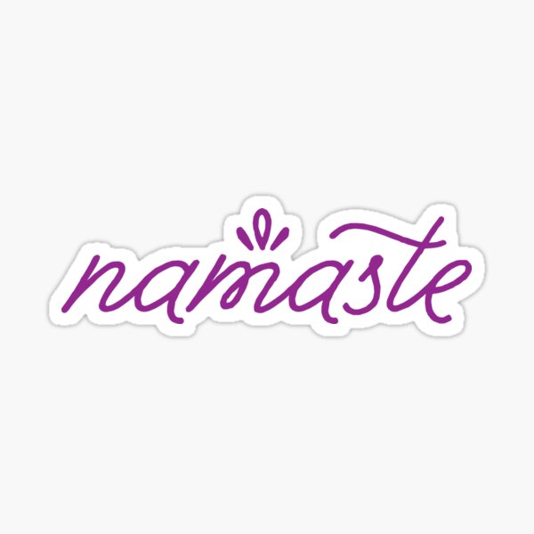 Namaste- purple Sticker