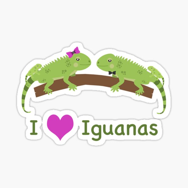 I heart Iguanas Sticker