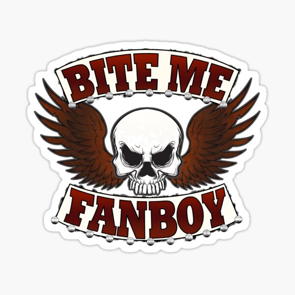 Bite Me Fanboy - Lobo Pegatina