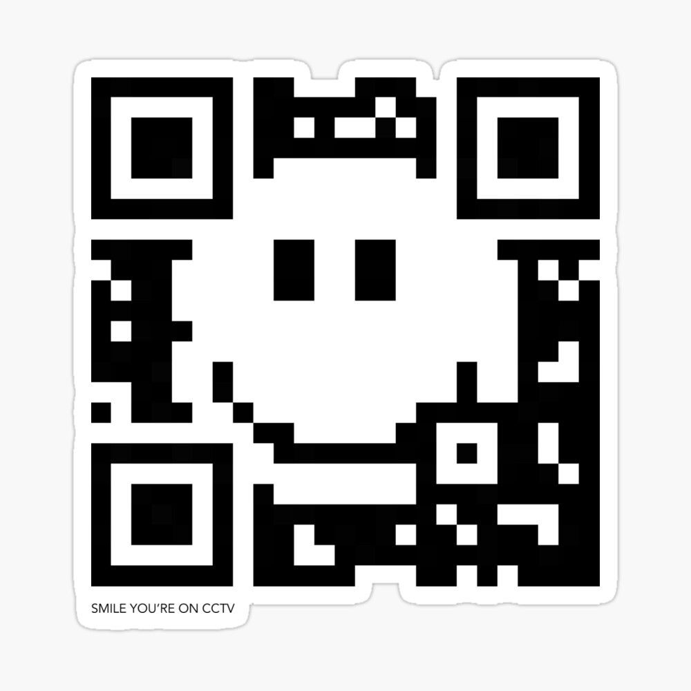 Qr Code Smiley Poster By Wiscan Redbubble