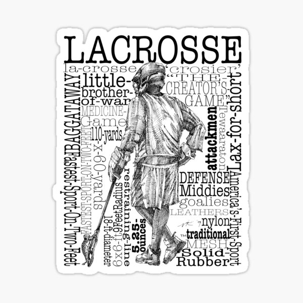 "Word Montage LACROSSE (Maleborder)" Sticker for Sale by vinniericasio