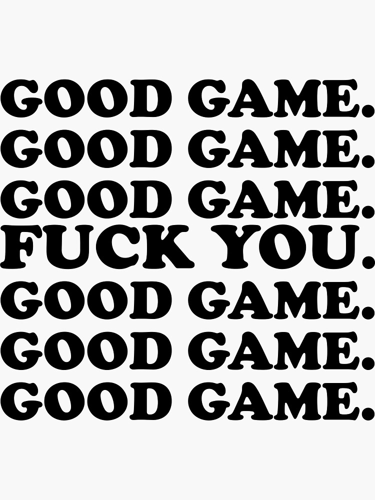 Good Game Stickers Redbubble - sugar rush roblox code roblox wreck it ralph song