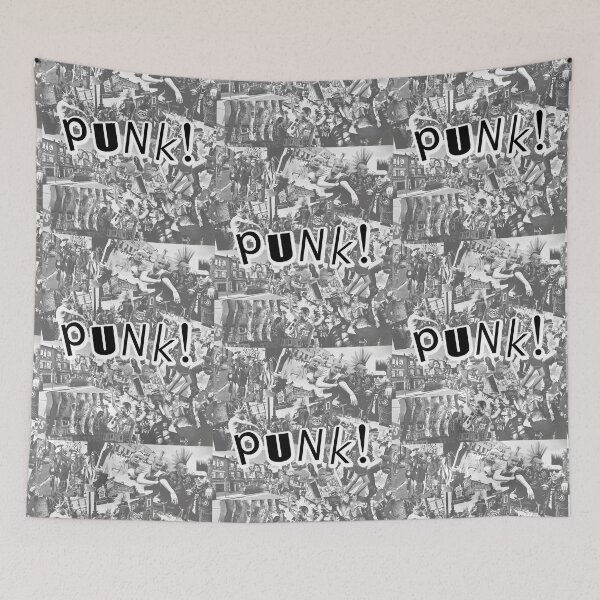 Item preview, PUNK pink! black and white collage - digital paint by Iona Art Digital designed and sold by IonaArtDigital.
