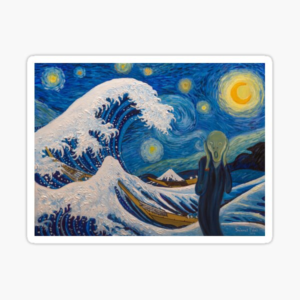 40PCS Vincent Willem Van Gogh Stickers Art Painter Painting Sunflower  StickY^y^