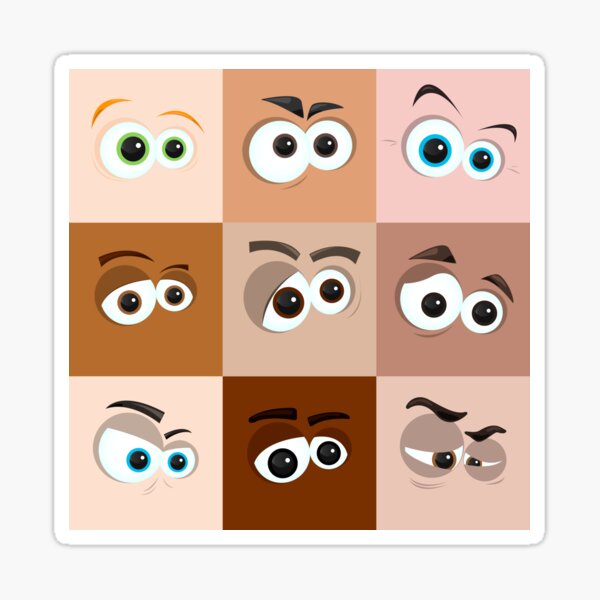 "Cartoon Eyes" Sticker for Sale by emirsimsek Redbubble