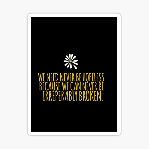 John Green -- Looking For Alaska -- Broken Sticker