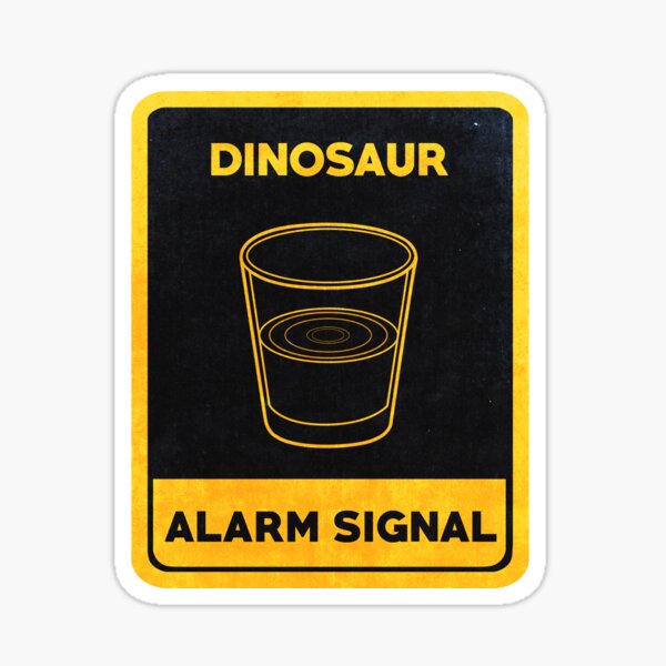 Dinosaurs Alarm Signal Sticker