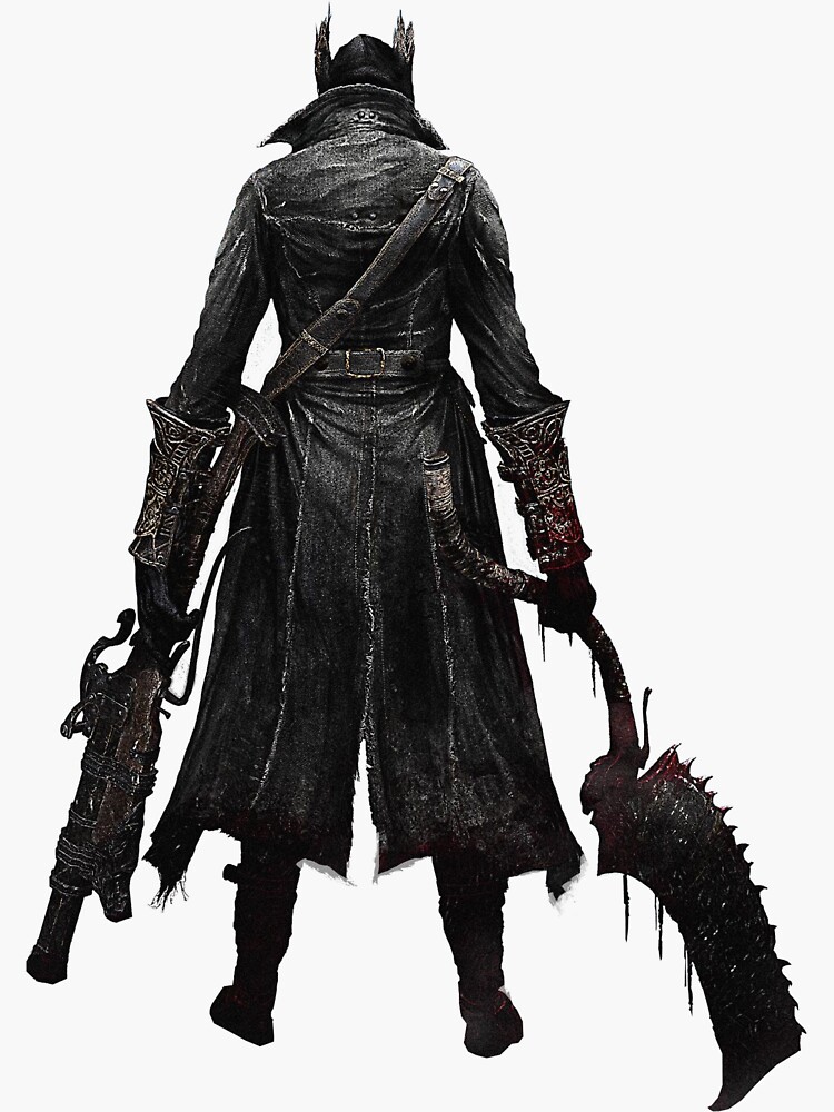 Bloodborne Hunter Sticker For Sale By Jagoul Redbubble   Bg,f8f8f8 Flat,750x,075,f Pad,750x1000,f8f8f8.u5 