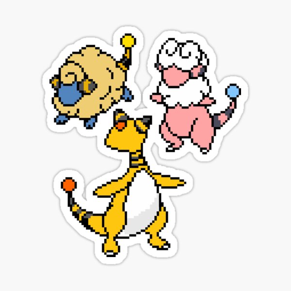 Retro Pokemon Stickers Redbubble - mareep city roblox