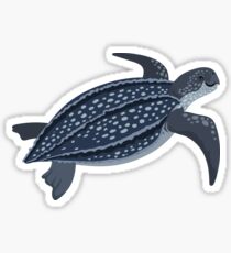 Pegatina Happy Leatherback Sea Turtle