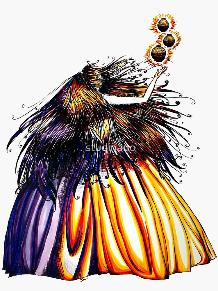 Thumbnail 3 of 3, Sticker, Lantern Princess designed and sold by studinano.