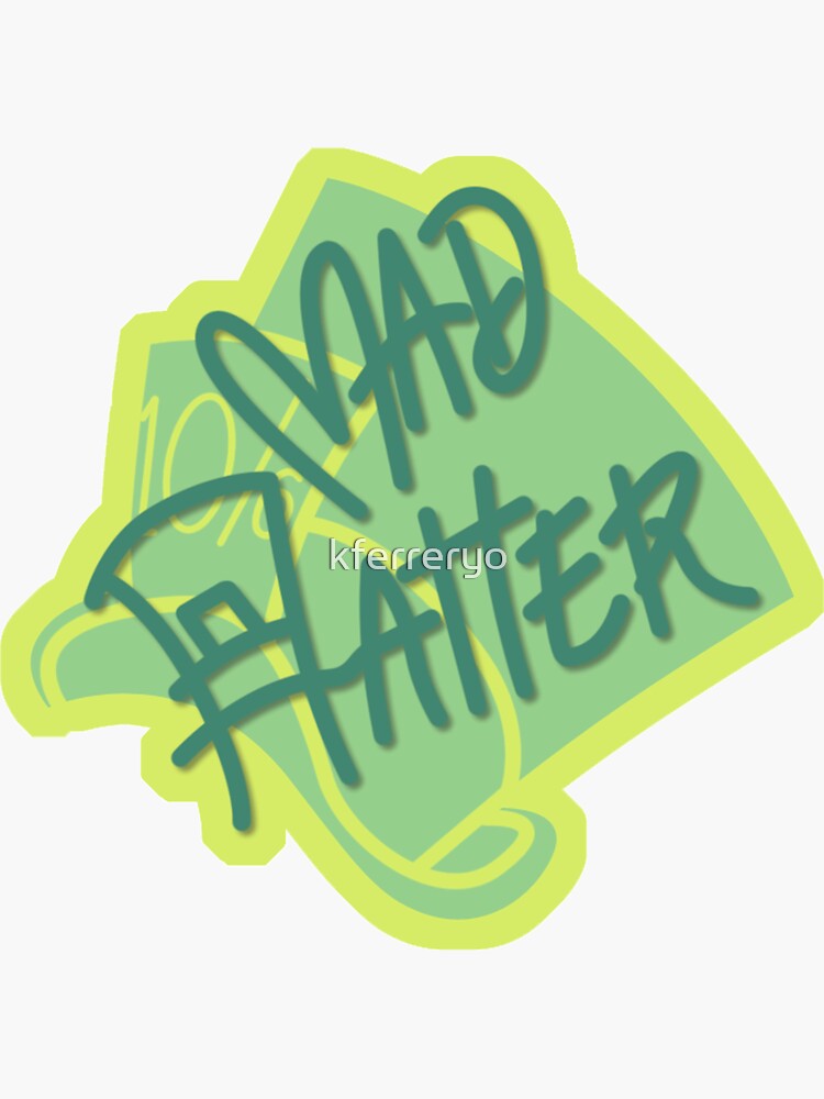 "Mad Hatter Symbol & Signature" Sticker for Sale by kferreryo Redbubble